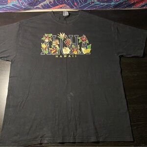 Black Aloha Hawaii Graphic T-Shirt size XL
